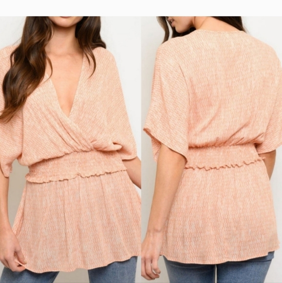 SMOCKED PEPLUM TOP - Picture 5 of 6